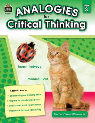 Book cover for Analogies for Critical Thinking Grade 3