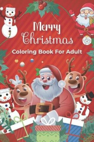 Cover of Merry Christmas coloring book for adult