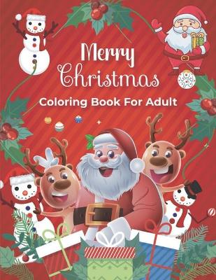 Book cover for Merry Christmas coloring book for adult