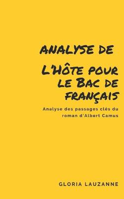 Book cover for Analyse de L'Hote pour le Bac de francais