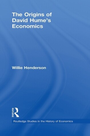 Cover of The Origins of David Hume's Economics