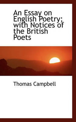 Book cover for An Essay on English Poetry; With Notices of the British Poets