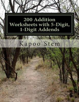 Cover of 200 Addition Worksheets with 5-Digit, 1-Digit Addends