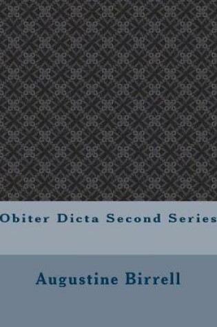 Cover of Obiter Dicta Second Series
