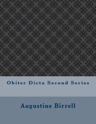 Book cover for Obiter Dicta Second Series