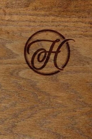 Cover of Wood Burned Monogram Creative Journal - H