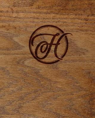 Book cover for Wood Burned Monogram Creative Journal - H