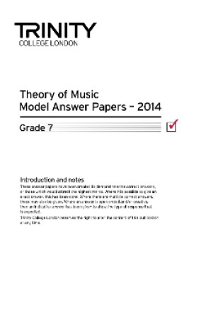 Cover of Trinity College London Music Theory Model Answers Papers (2014) Grade 7