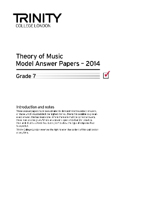 Book cover for Trinity College London Music Theory Model Answers Papers (2014) Grade 7