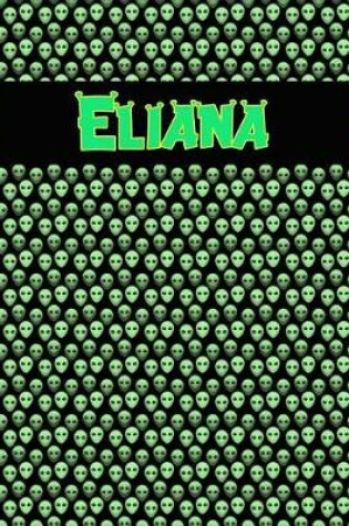 Cover of 120 Page Handwriting Practice Book with Green Alien Cover Eliana