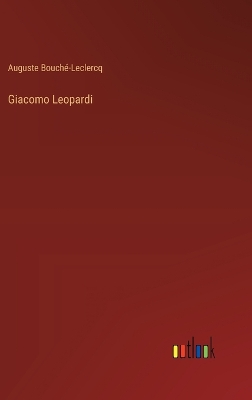 Book cover for Giacomo Leopardi