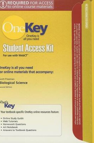 Cover of OneKey WebCT, Student Access Kit, Biological Science