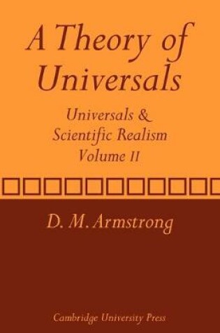 Cover of A Theory of Universals: Volume 2