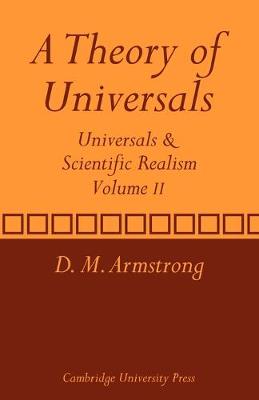 Book cover for A Theory of Universals: Volume 2