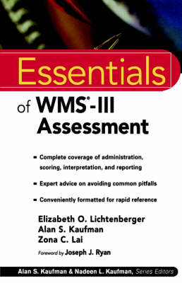 Cover of Essentials of WMS-III Assessment