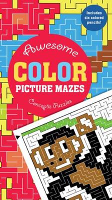 Book cover for Awesome Color Picture Mazes