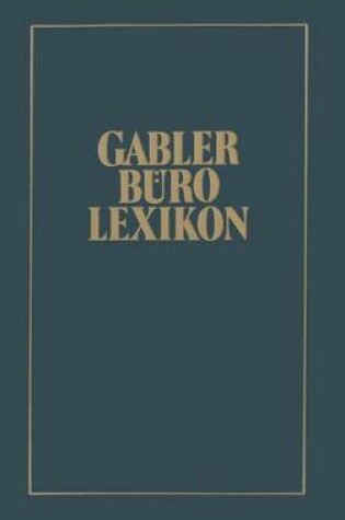 Cover of Gabler Büro Lexikon