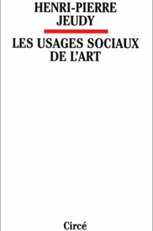 Cover of Usages Sociaux de L'Art