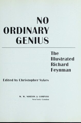 Cover of No Ordinary Genius