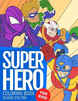 Book cover for Super Hero Coloring Book