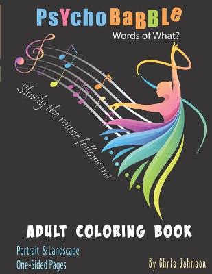 Book cover for PsychoBabble Words of What? Adult Coloring Book