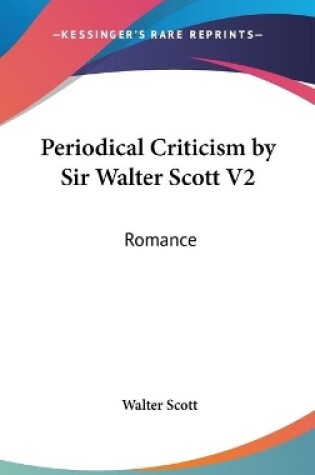 Cover of Periodical Criticism by Sir Walter Scott V2