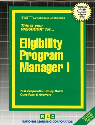 Book cover for Eligibility Program Manager I