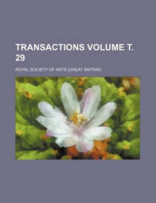 Book cover for Transactions Volume . 29