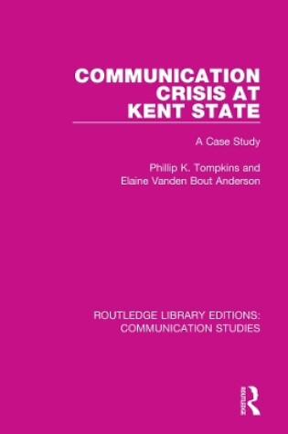 Cover of Communication Crisis at Kent State