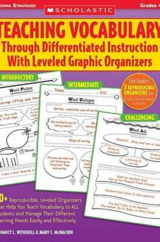Cover of Teaching Vocabulary Through Differentiated Instruction with Leveled Graphic Organizers