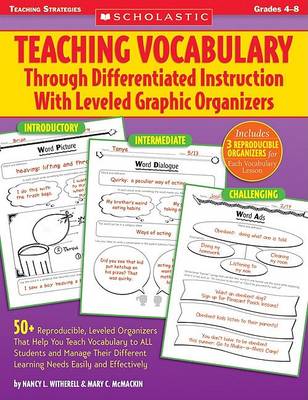 Book cover for Teaching Vocabulary Through Differentiated Instruction with Leveled Graphic Organizers