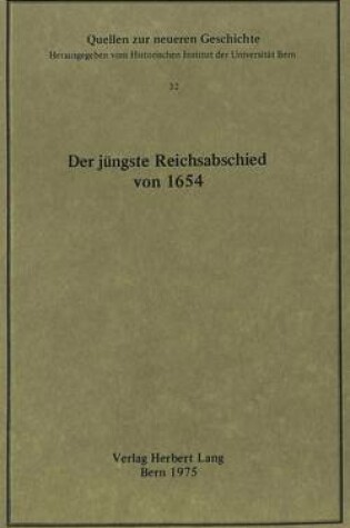 Cover of Der Juengste Reichsabschied Von 1654