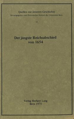 Book cover for Der Juengste Reichsabschied Von 1654