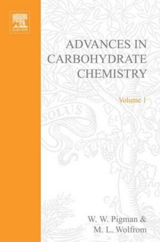 Cover of Advances in Carbohydrate Chemistry Vol 1