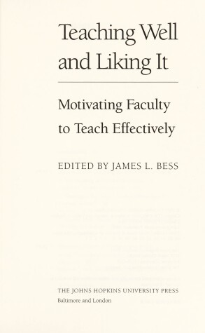 Cover of Teaching Well and Liking it