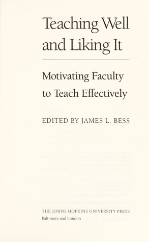 Book cover for Teaching Well and Liking it