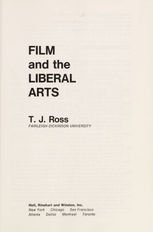 Cover of Film and the Liberal Arts