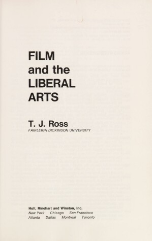 Book cover for Film and the Liberal Arts