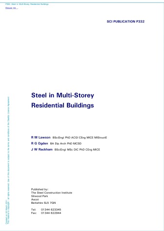 Book cover for Steel in Multi-storey Residential Buildings
