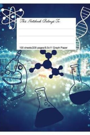 Cover of Graph Paper Workbook, 5x5 Graph Ruled Paper, 8.5.X 11, DNA Lab