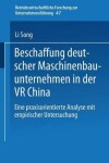 Book cover for Beschaffung deutscher Maschinenbauunternehmen in der VR China