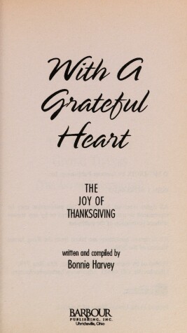 Book cover for With a Grateful Heart