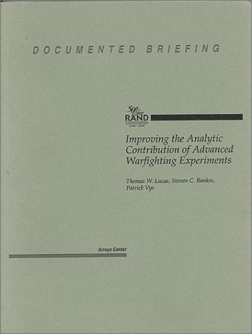 Book cover for Improving the Analytic Contribution of Advanced Warfighting Experiments