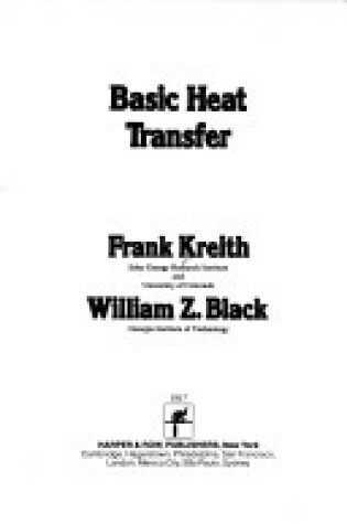 Cover of Basic Heat Transfer