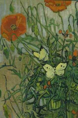 Cover of Butterflies and Poppies, Vincent Van Gogh. Blank Journal