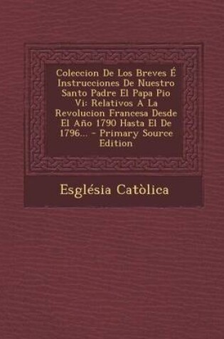 Cover of Coleccion De Los Breves E Instrucciones De Nuestro Santo Padre El Papa Pio Vi