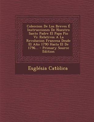 Book cover for Coleccion De Los Breves E Instrucciones De Nuestro Santo Padre El Papa Pio Vi