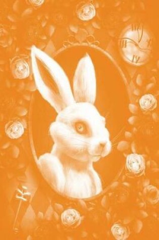 Cover of Alice in Wonderland Pastel Modern Journal - Outwards White Rabbit (Orange)