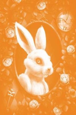 Cover of Alice in Wonderland Pastel Modern Journal - Outwards White Rabbit (Orange)