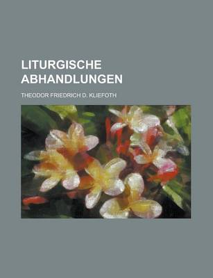 Book cover for Liturgische Abhandlungen